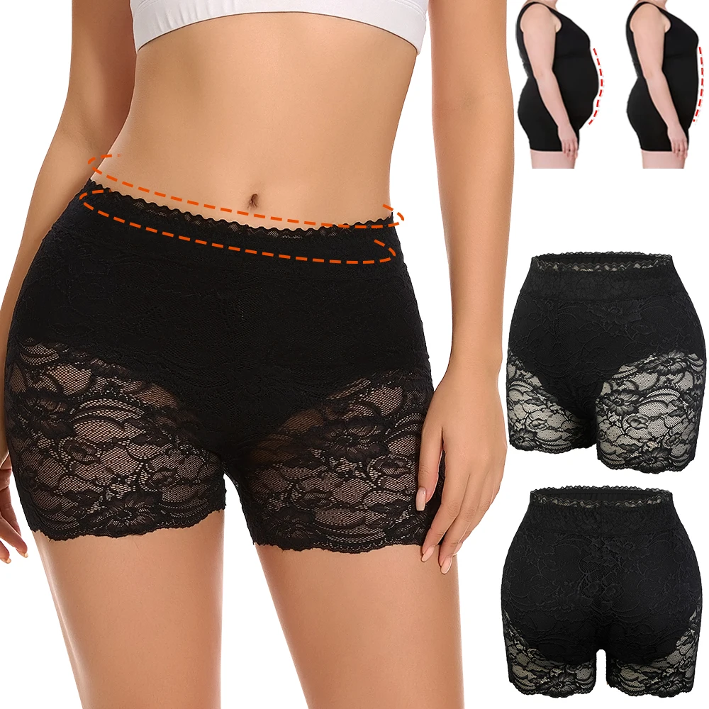 Black Lace Safety Leggings Women Boxer Briefs 2 in 1  Breathable Ladies New Body Shaping Inner Body Underwear Butt Lifting