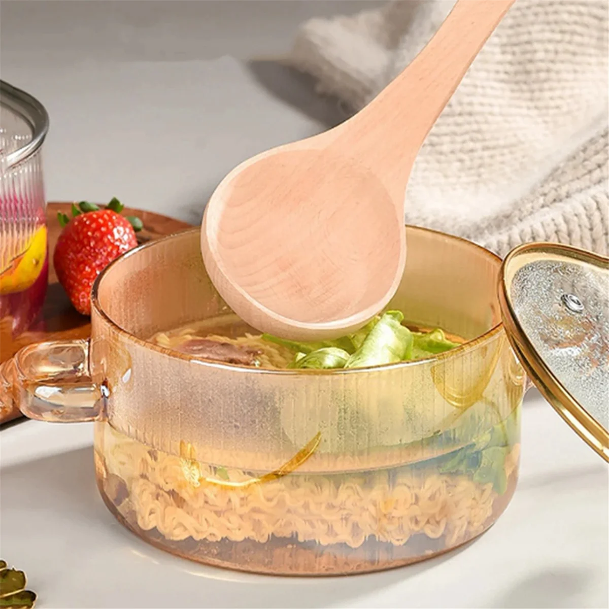 

RGBCX-HOME-Glass Saucepan Clear Cooking Pot Soup Pot Heating Dual Handles Silver
