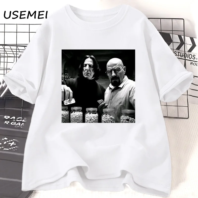 Vintage Walter in Lab T Shirt Men Breaking Bad T-Shirt Funny Graphic T Shirts Unisex Cotton Short Sleeve Tee Shirt Streetwear