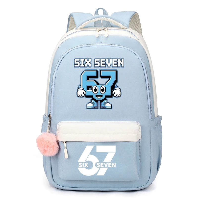 Steal A Brainrot Backpacks Game 67 Six Seven Große Schultaschen Cartoon-Büchertaschen Schultertaschen für Jungen und Mädchen Schreibwaren Geschenk