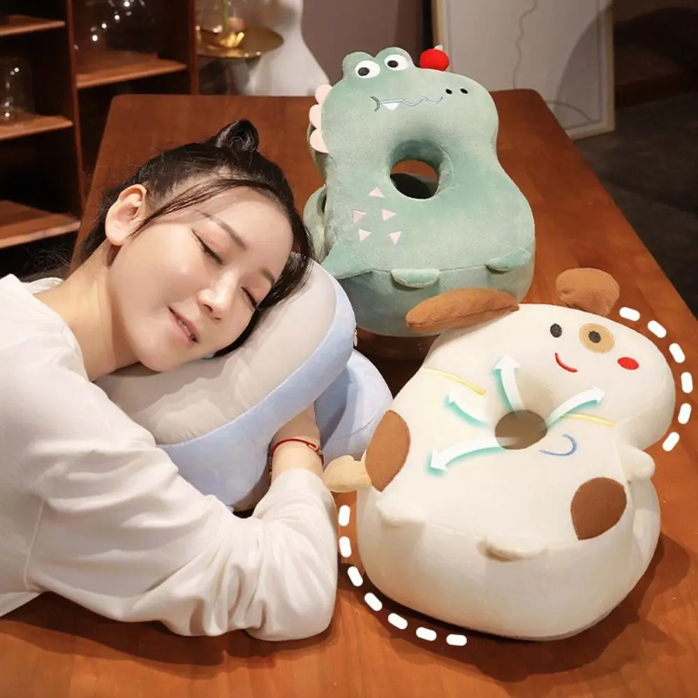 Travesseiro aquecedor de mãos dupla face, super macio, pelúcia e seda gelada, dinossauro, escritório, travesseiro de pelúcia, crocodilo