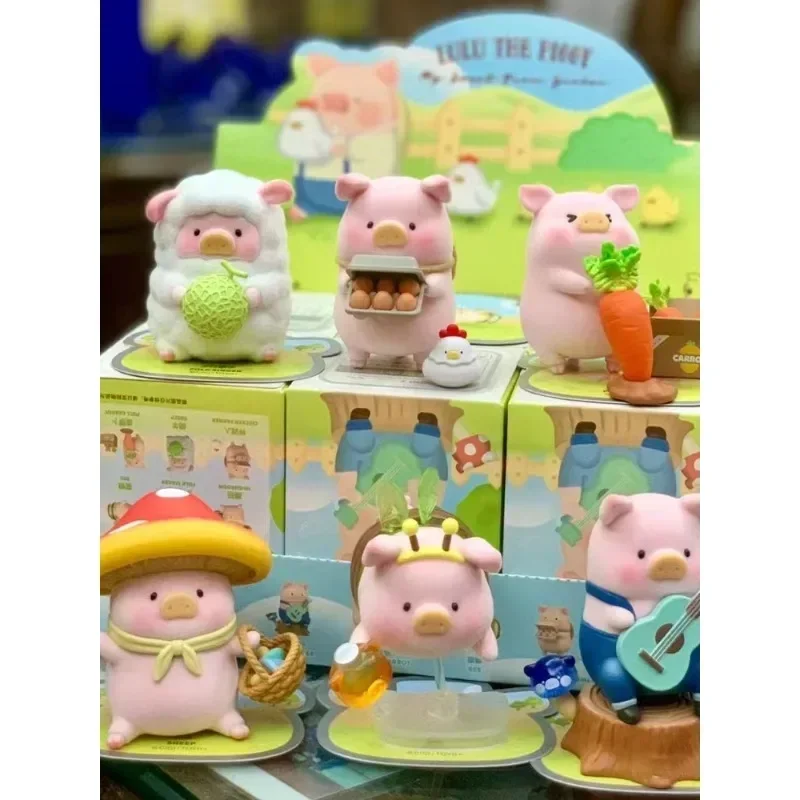 Lulu The Piggy Farm เกือบซ่อนกล่องตาบอด Lulu Piggy Action อะนิเมะ Mystery Box ตุ๊กตาสัตว์น่ารัก Guess กระเป๋าของเล่น