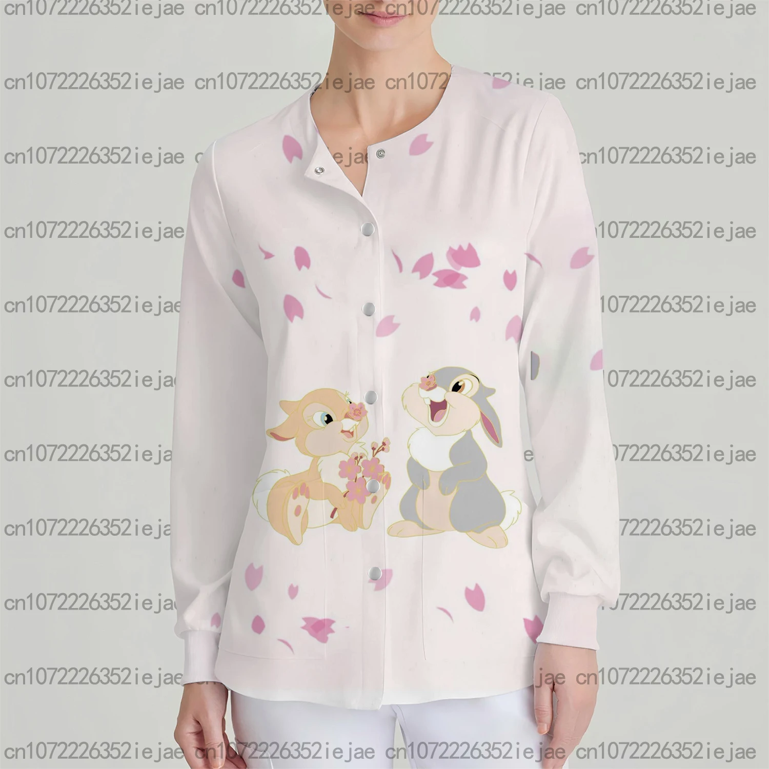 

Новая женская хирургическая куртка-кардиган с длинным рукавом, серия Disney, с принтом, удобная униформа медсестры для работы, 2026 год