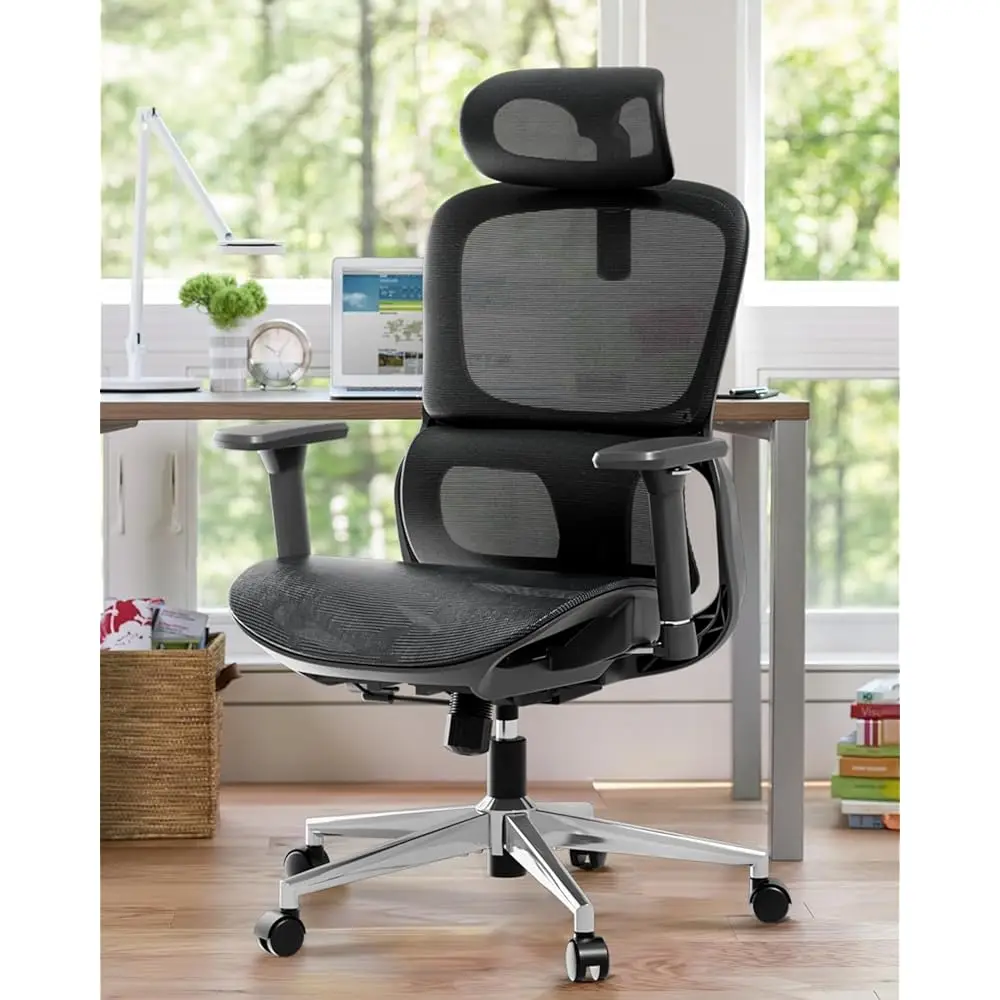 

P2 Air Ergonomic Office Chair, Office Chair With 3D Lumbar Support, Big And Tall Mesh Chairs With 3D Arms, Headrest &