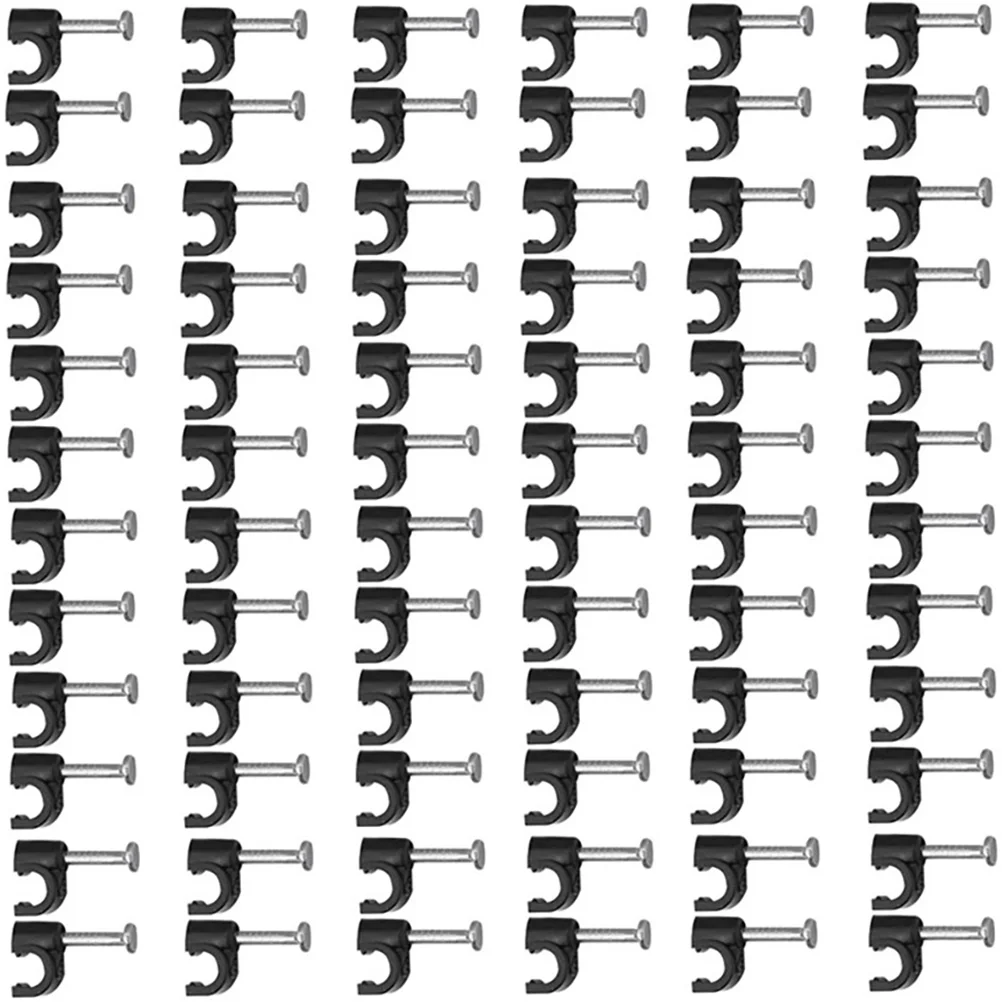 Wire Staple Coaxial Cable Staples Clips for Ethernet Fastener Extension Cord Steel Nail Holder Wall