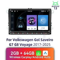9 ""CarPlay Android coche 2 Din estéreo para VW Volkswagen Gol Saveiro G7 G8 Voyage 2017-2025 Autoradio unidad principal Radio Multimedia