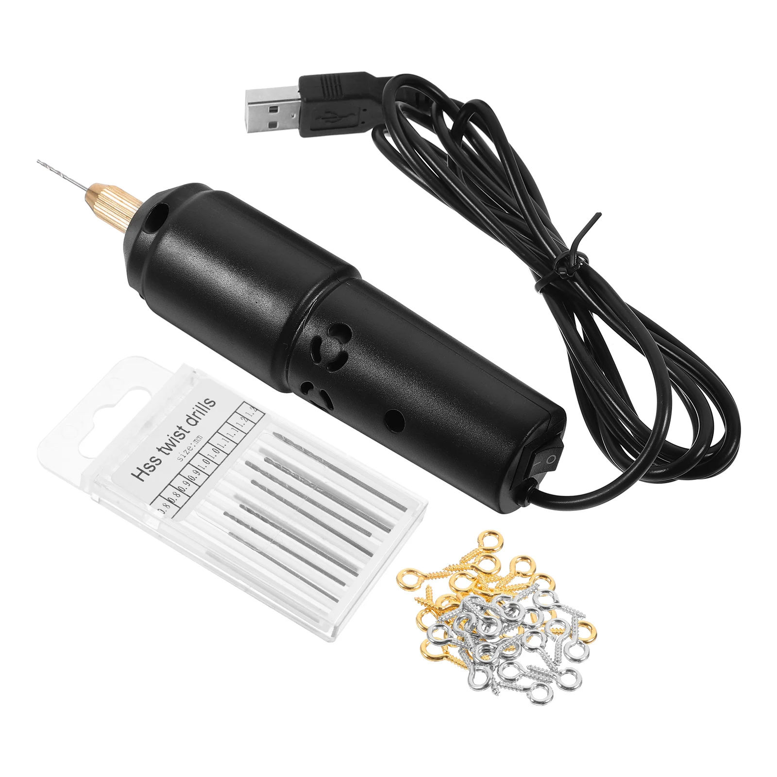 

1 set USB Charging DIY Mini Handheld Black Small Rotary for Punching Grinding Durable Multi Functional Portable Power Tool Home