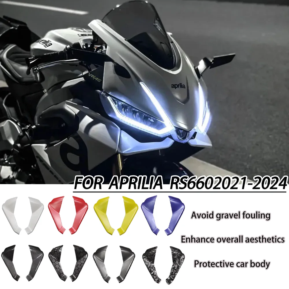 

For Aprilia RS 660 2020 2021 2022 2023 Motorcycle Front Lip RS660 2023 Wind Wing Cover Cone Aerodynamics Fairing Winglets