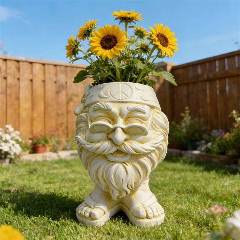 Resin Slipper Planter Funny Shoe Flower Pot Garden Ornament Outdoor Yard Decor For Gardeners Seniors Birthday Housewarming Gift - view 2