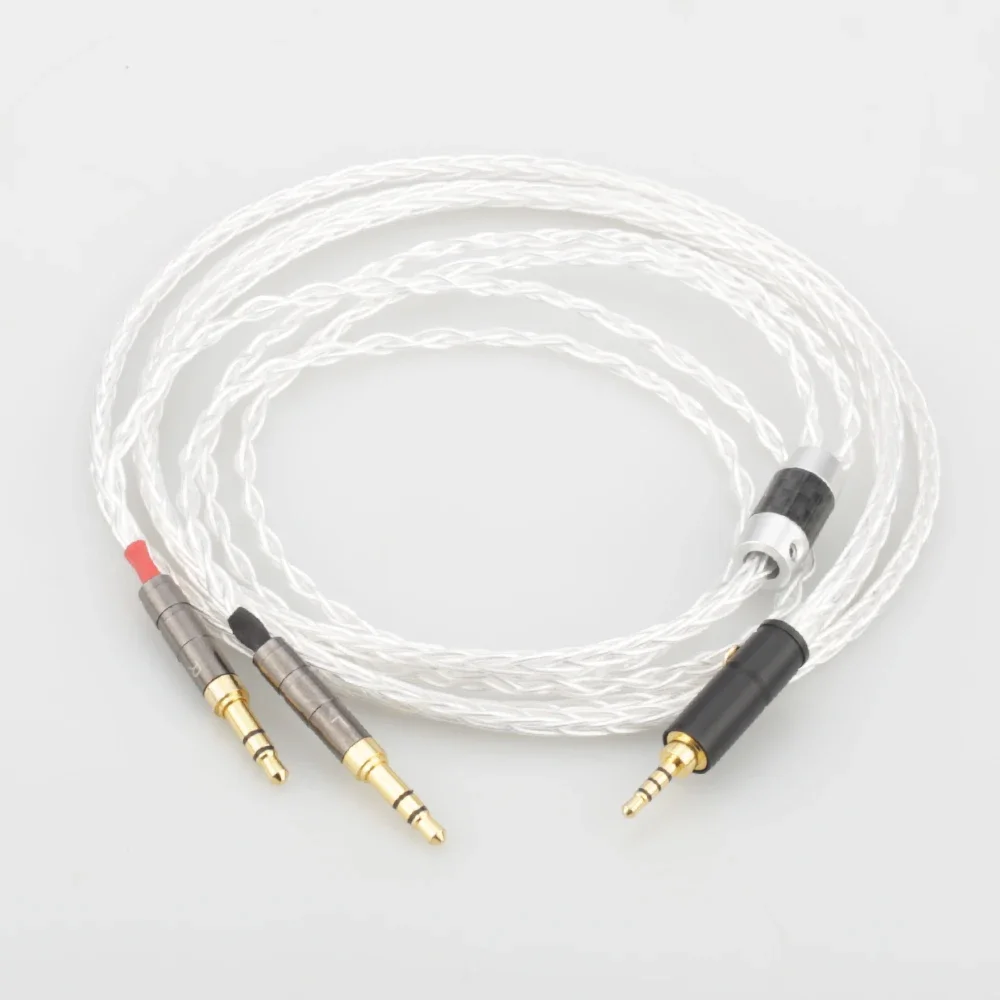 Audiocrast 8 Cores 7N OCC Silver Plated Sundara Aventho focal elegia t1 t5p D7200 MDR-Z7 2.5/3.5/4.4mm Balance Headphone Cables