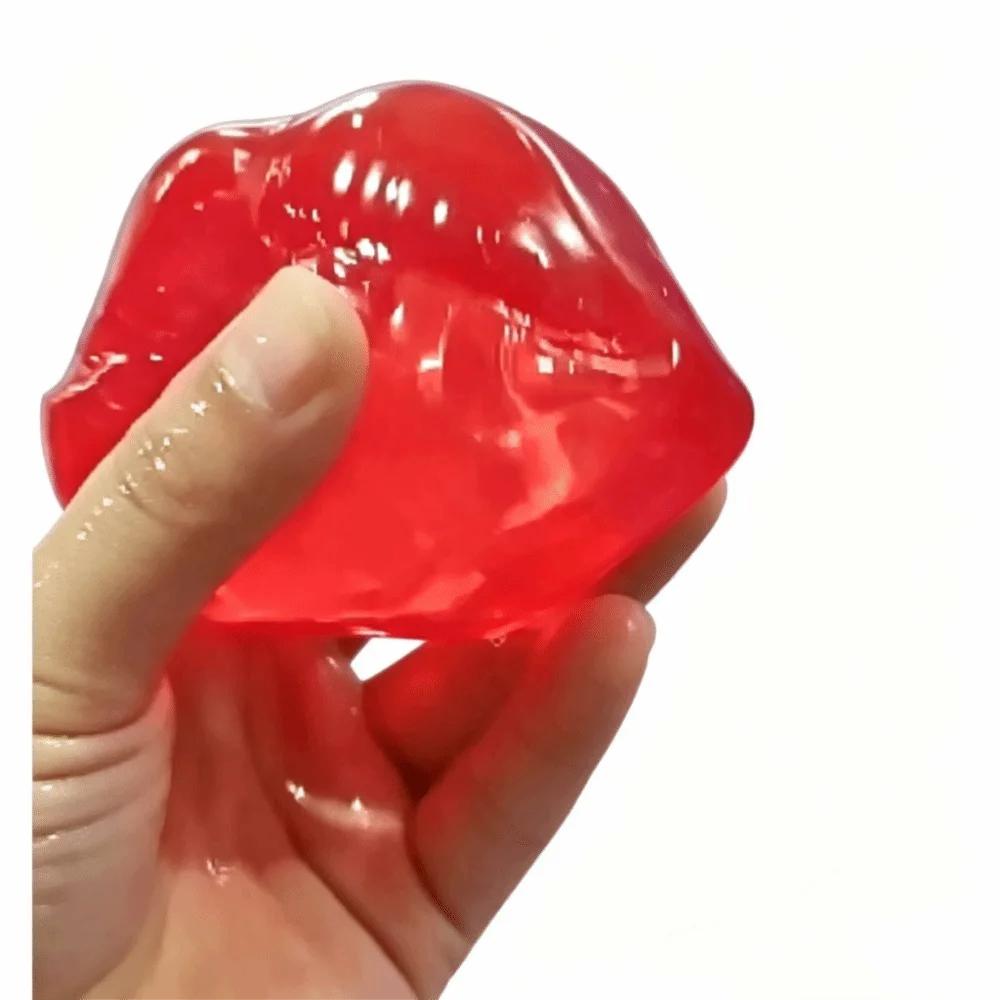 Squishy Big Red Lip Squeeze Slow Rebound Glitter Maltose Slow Rebound Clear Soft Creative Simulation Fingertip Sensory Play