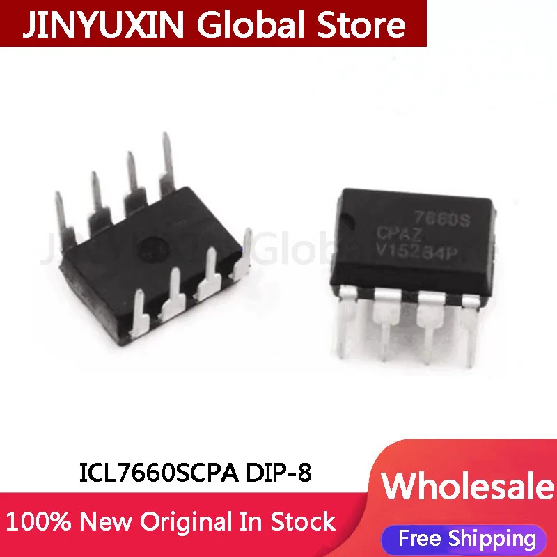 10-100Pcs New ICL7660SCPA 7660 ICL7660 7660S Inline DIP-8 IC Stock Wholesale