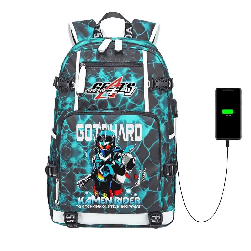 

New Kamen Rider Gochard Series Backpack 47cm Student Bag Large Capacity Canvas Backpack