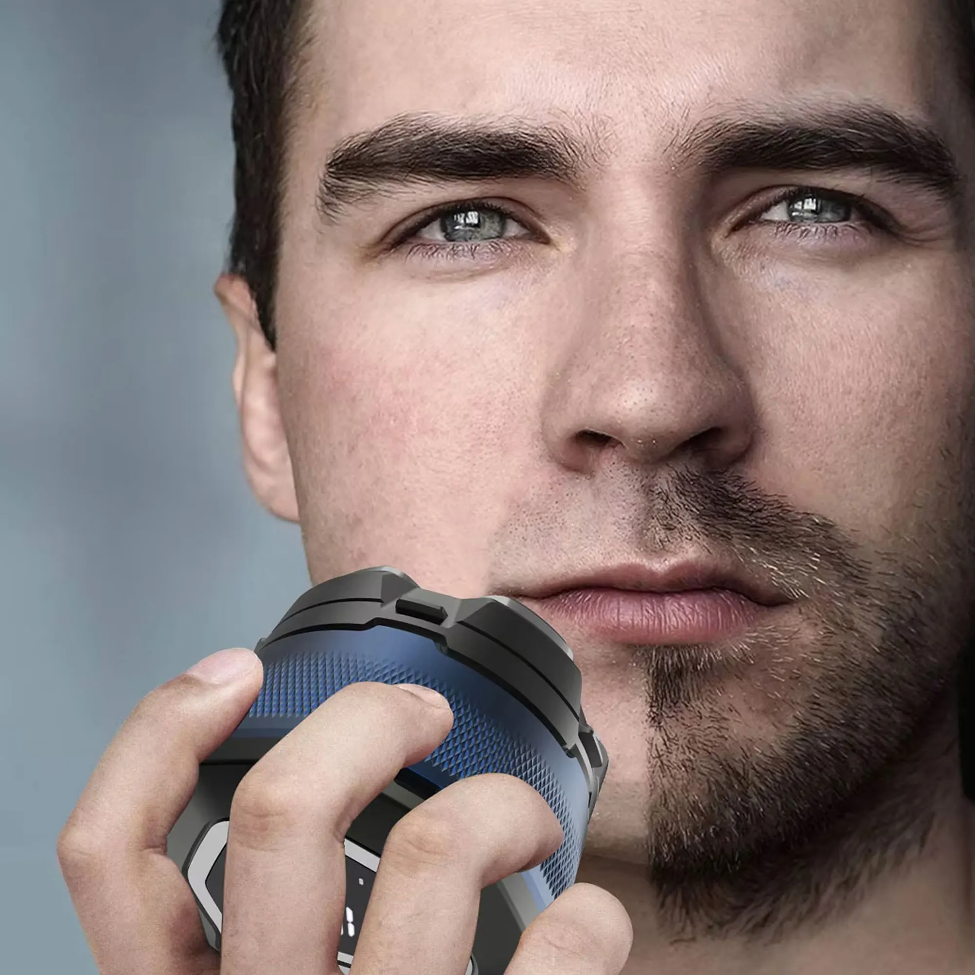 Solimpia ماكينة حلاقة كهربائية 6 شفرات للرجال المحمولة المغناطيسي شحن أصلع رئيس المتقلب متعددة الوظائف ماكينة حلاقة 2-pcs مجموعة #6