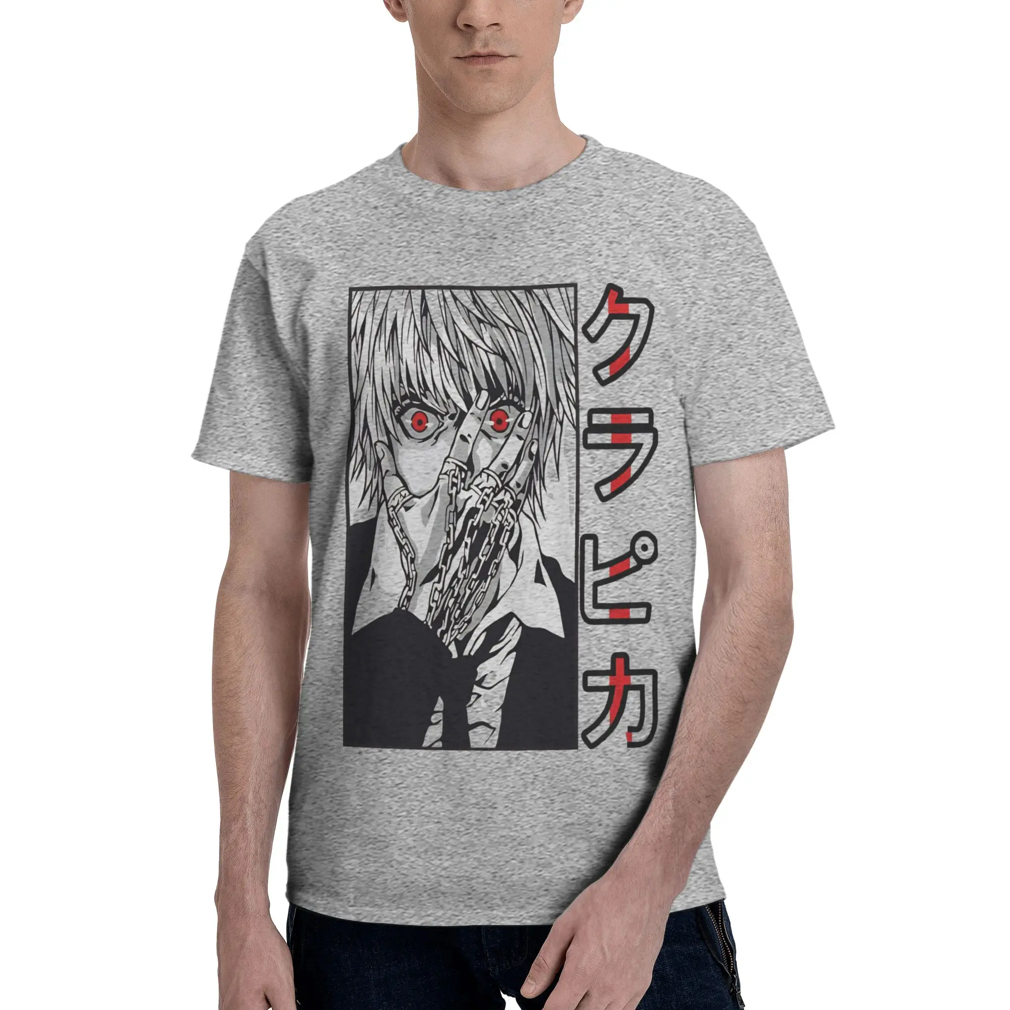 Anime Hunter X Hunter Kurapika Herren T-Shirt Kleidung Casual T-Shirt Kurzarm Fugees Baumwolle