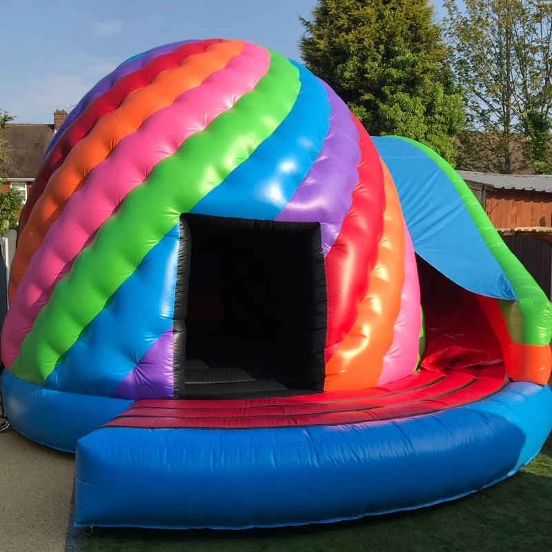 

Factory Price Inflatable Trampoline Castle Dome Inflatable Tent with Slide Outdoor Decoration Party Colorful Tent