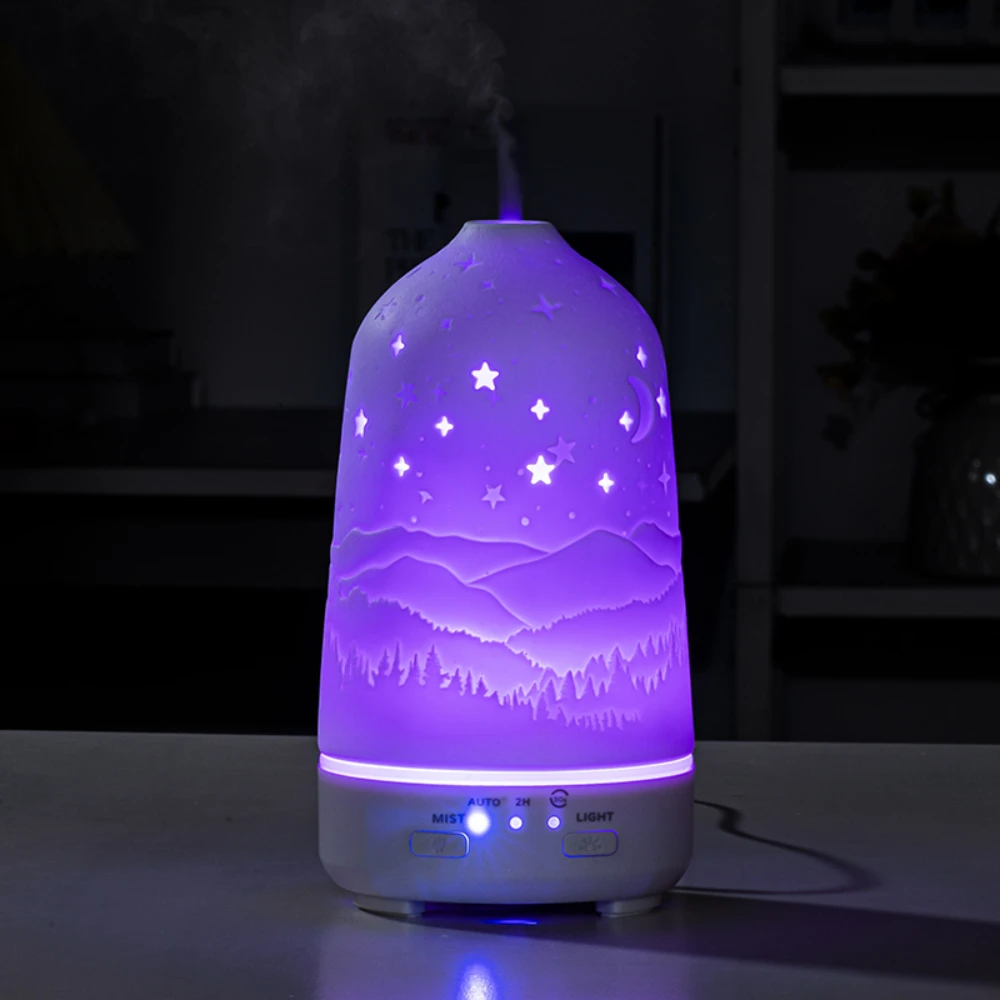 Humidifier Aroma Diffuser for home With Remote control Diffuser Cool mist white ultrasonic Mist maker  With Timer