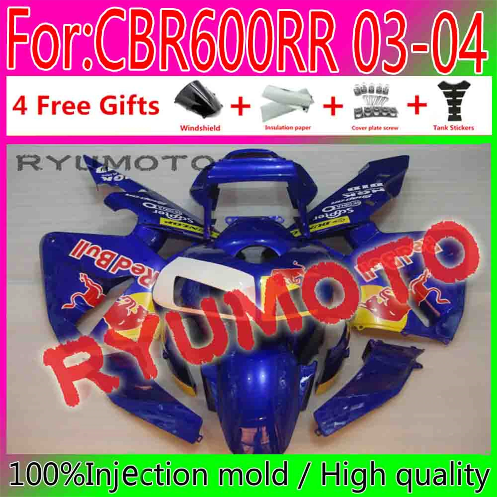 

New ABS Motorcycle Whole Fairings Kit for HONDA CBR600RR F5 2003 2004 CBR600 RR CBR 600RR 03 04 Bodywork full fairing