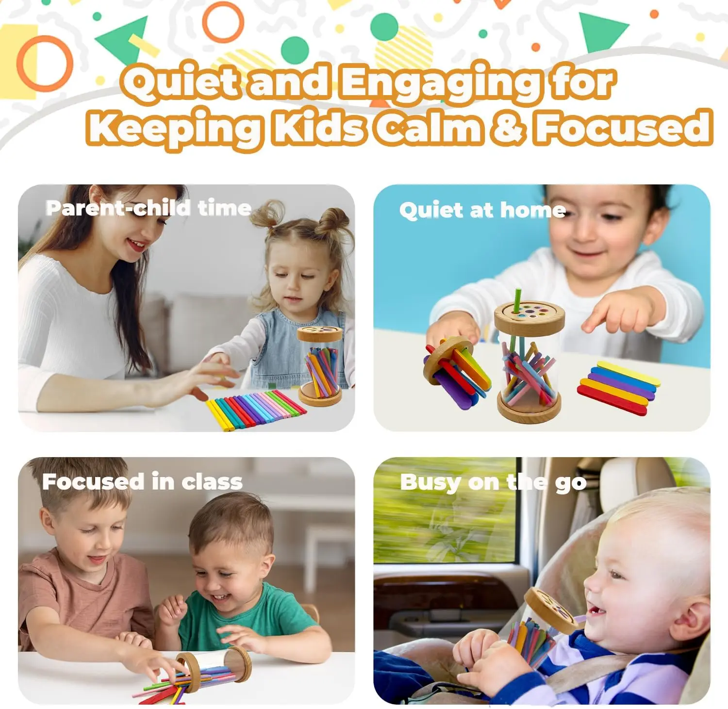 Montessori Forma e Colore Ordinamento Giocattoli Montessori per I più Piccoli 1-3, Abilità motorie fini in legno Giocattolo sensoriale Giocattoli per l'apprendimento in età prescolare