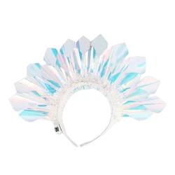 Fashion Woman Girls Glowing Colorful Film Hair Hoop Luminous Hairband Stage Show Halloween Teens Styling Headband 57BD