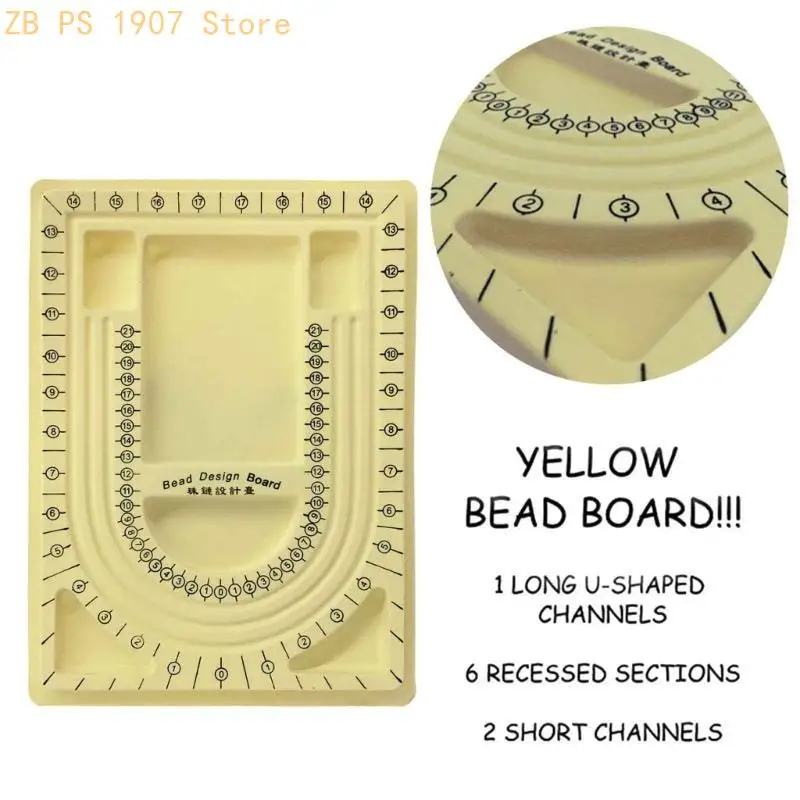 Bead Board Design Beading Board Tray DIY Craft Tool U-Shaped Channels for Girl 55KA