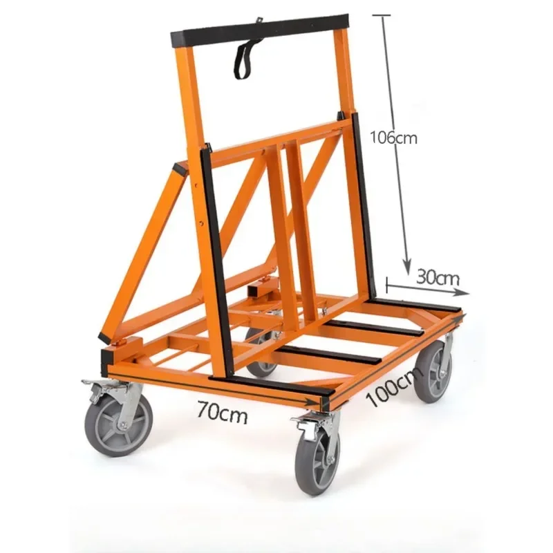 Yichen folding retractable door and window tile glass trolley heavy-duty silent universal wheel transportation material artifact