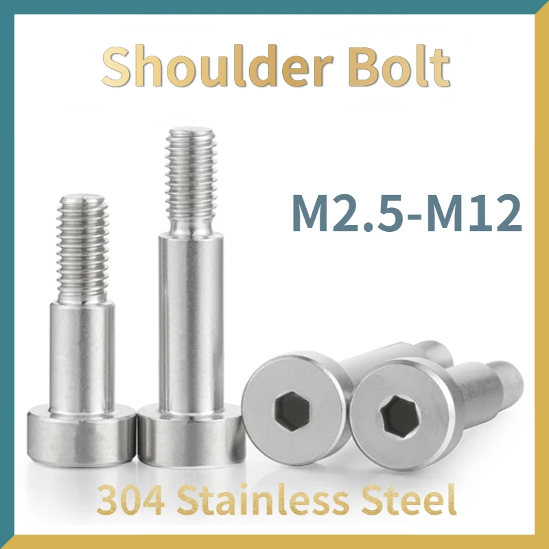 

1/ 2/ 5/10pcs 304 Stainless Steel Hex Hexagon Socket Head Roller Bearing Shoulder Screw Bolt M2 M2.5 M3 M4 M5 M6 M8 M10 M12