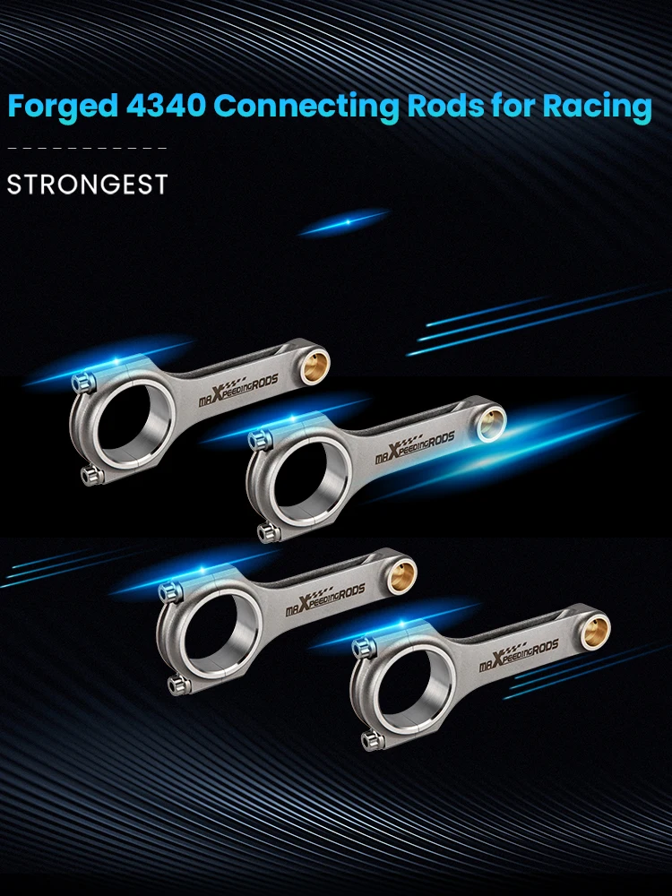 Conrod 144 มม.เพลา H 4340 Racing แท่งเชื่อมต่อสําหรับ BMW E30S14B23 L4 ARP2000