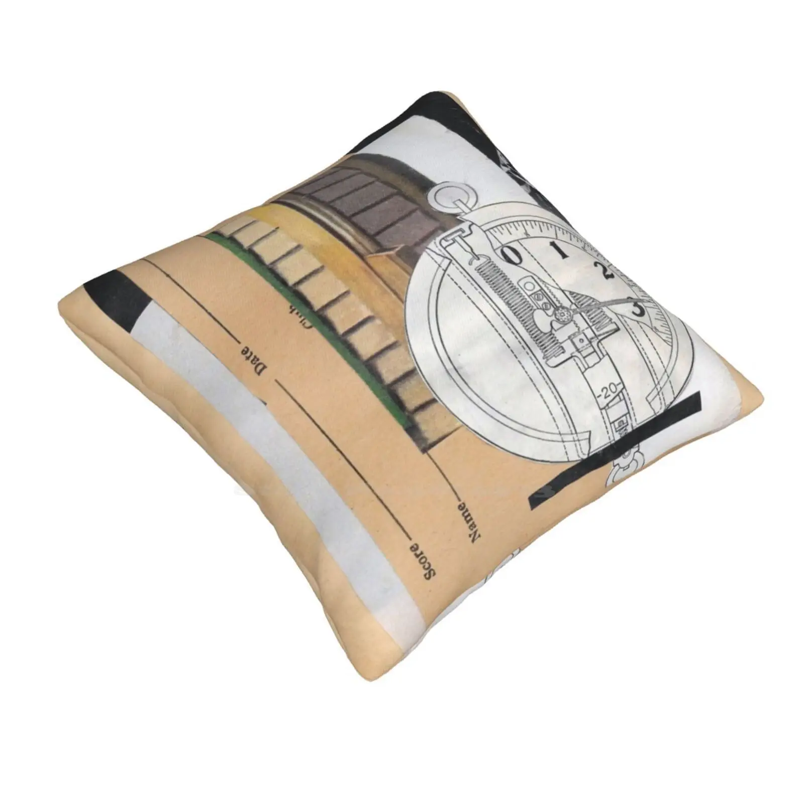 Part Of The Process Soft Comfortable Pillowcase Collage Analog Abstract Shapes Contemporary