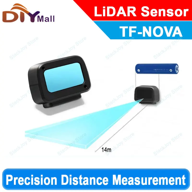 

Benewake TF-NOVA LiDAR Sensor - 14m Range Line Laser Beam UART/I2C/I/O PToF for Robotics Obstacle Detection Waterproof