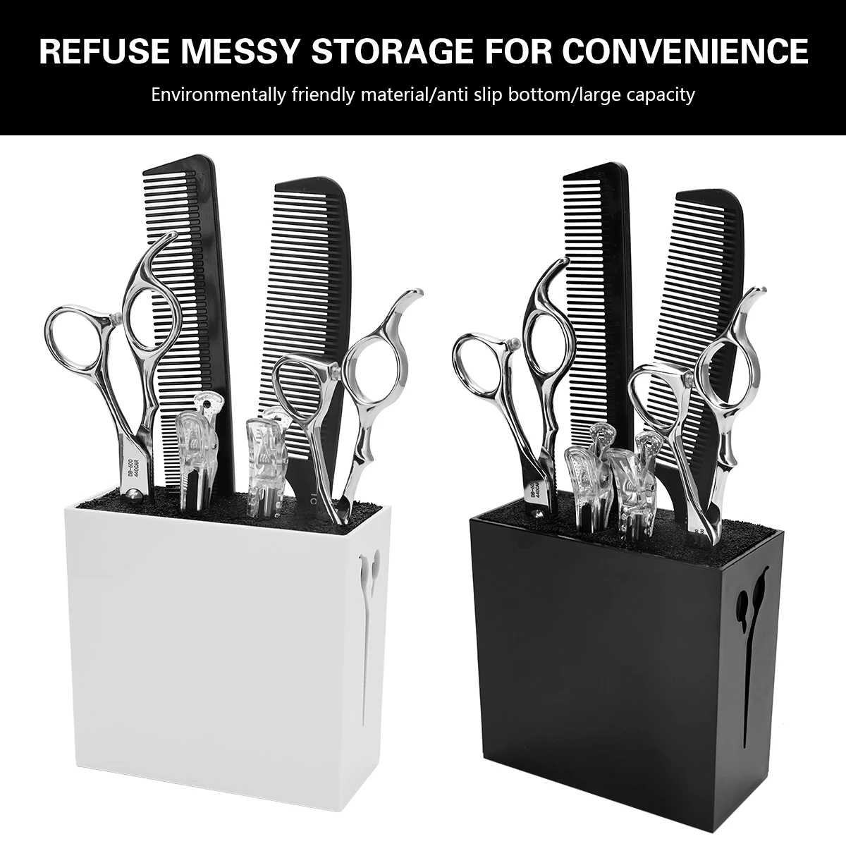 Barber Scissor Comb Holder Hair Scissors Salon Organizer Cutting Stand Hairdressing Storage Shear Box Case Barbershop Tools