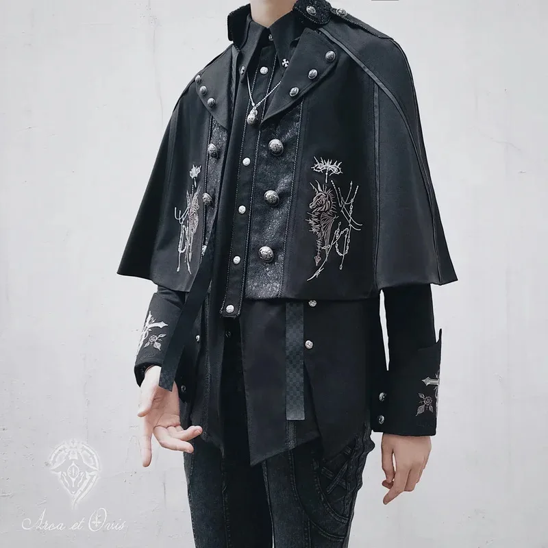

Arca et Ovis~Checkers~Gothic Lolita Cloak Ouji Lolita Spring Autumn Cape