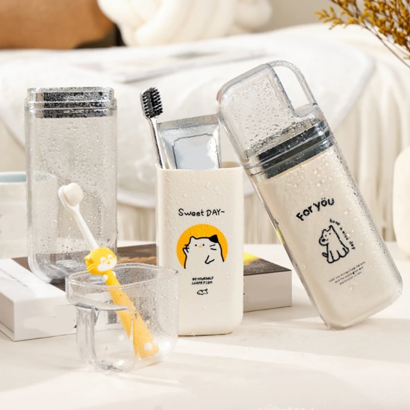 Familiengröße Reisezahnbürstenhalter Hülle hält 3 Bürsten Zahnpasta sicher