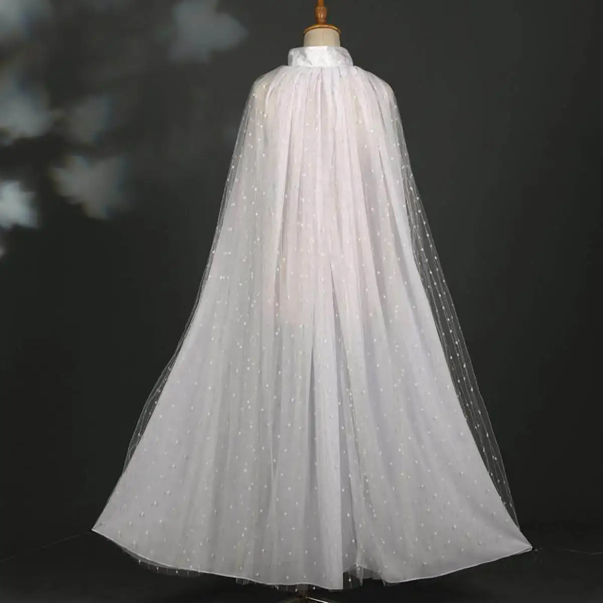 Chal de cuello alto sin mangas para vestido de novia sin tirantes, apliques de lentejuelas, envoltura de boda larga Vintage, alta calidad, hecho a medida