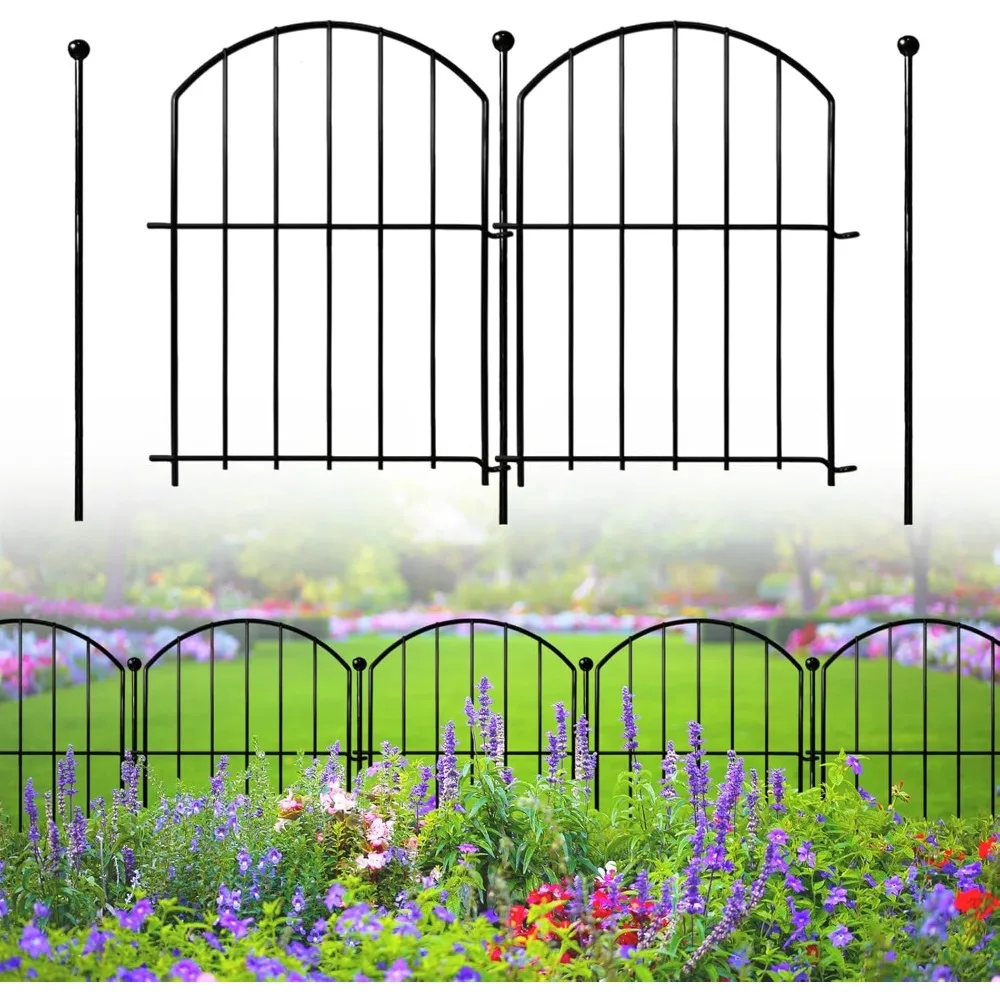 

Decorative Garden Fence 17in(H)x13in(W), 26 Pack Rustproof Metal No Dig Fence Animal Barrier for Dog, Arched Flower Bed Edging O