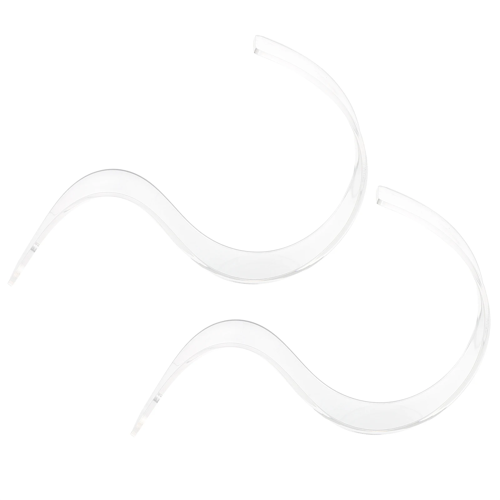 

2Pcs Stylish Transparent Belt Display Stand Functional Clear Organizer for Efficient Storage