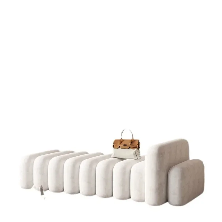 Light luxury sofa strip, stool household shoe changing stool