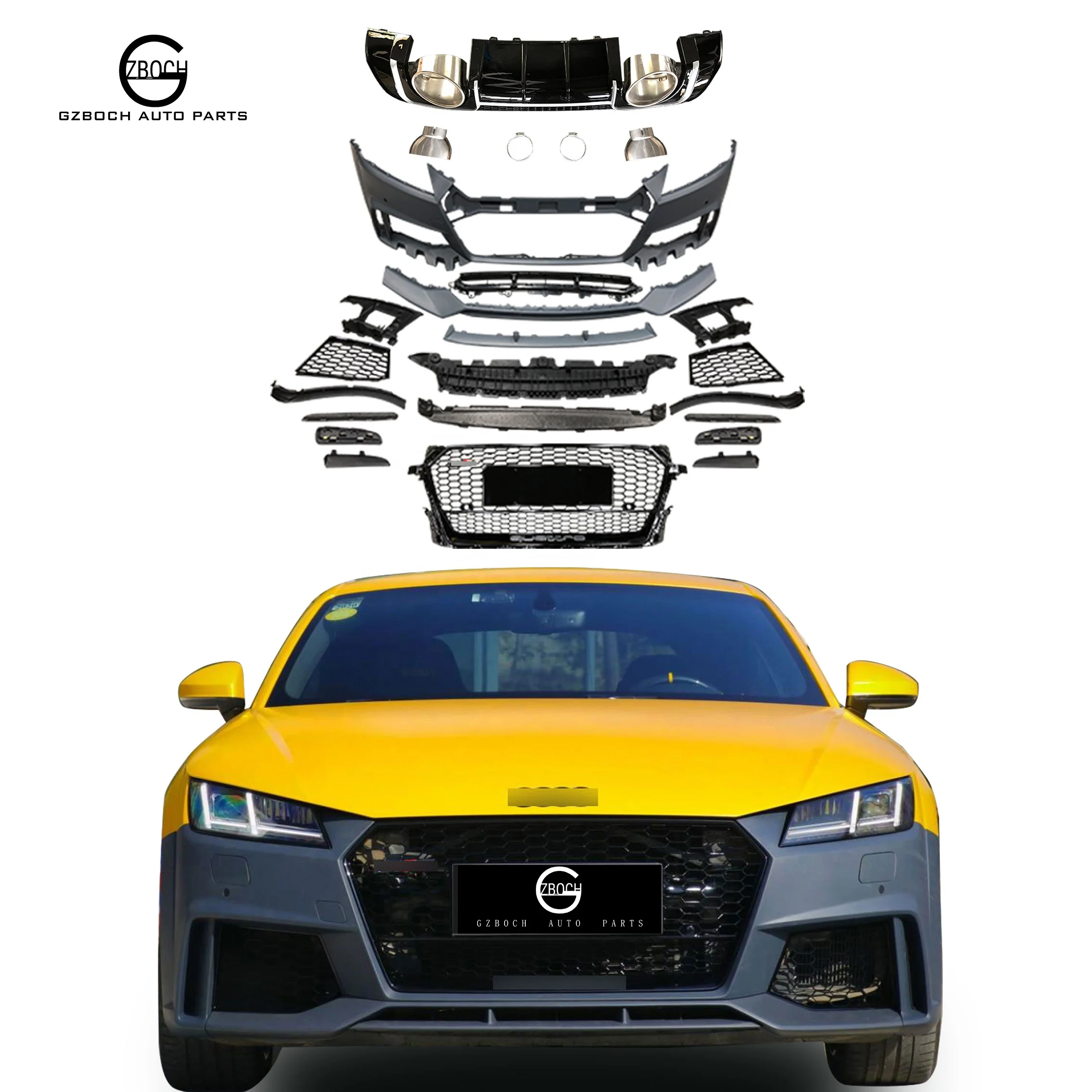 

Прямые поставки с завода: бампер для Audi TT 2014-2019, комплект для переоборудования в TTRS, решетка радиатора и накладки