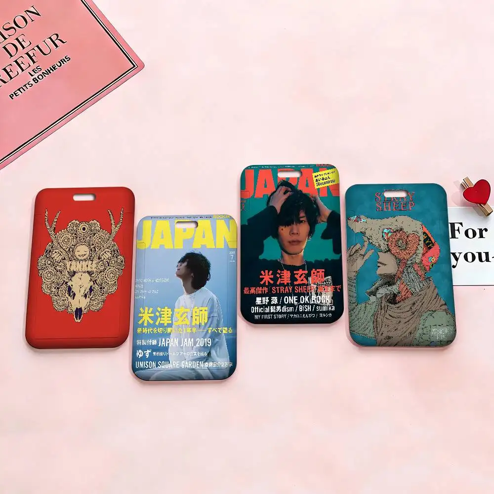 Singer Yonezu Kenshi Credential Badge Holder Lanyard for Business Meeting Visiting Hang Pass Tag ID Card Protector Case