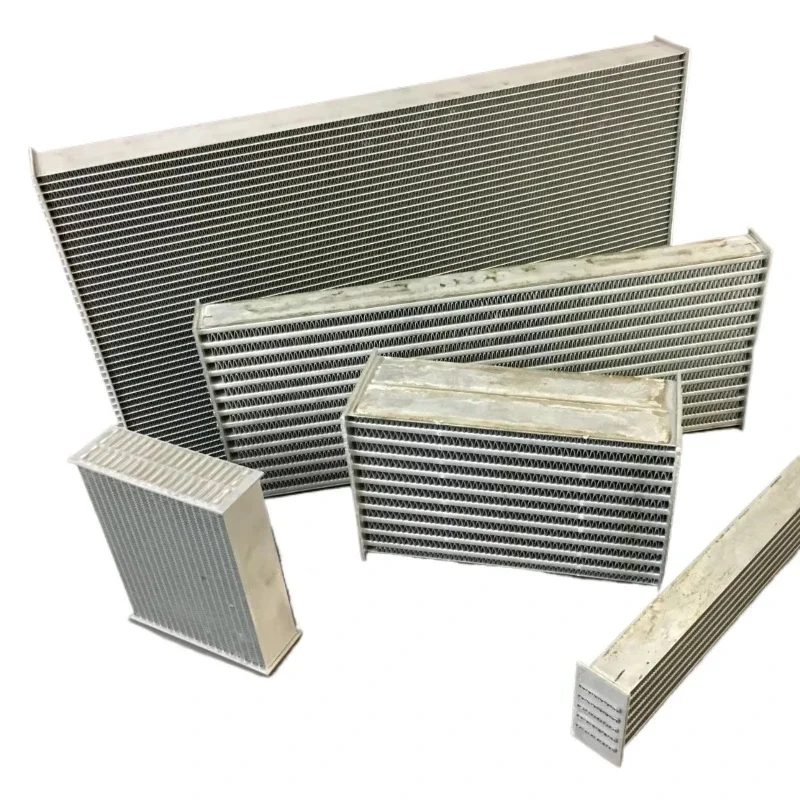 Various specifications of radiator cores