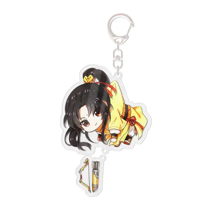 Cute Mo Dao Zu Shi Anime Keychain Woman Tian Guan Ci Fu Cute Funny Key Ring Kids Keyring Cosplay Key Chain Jewelry