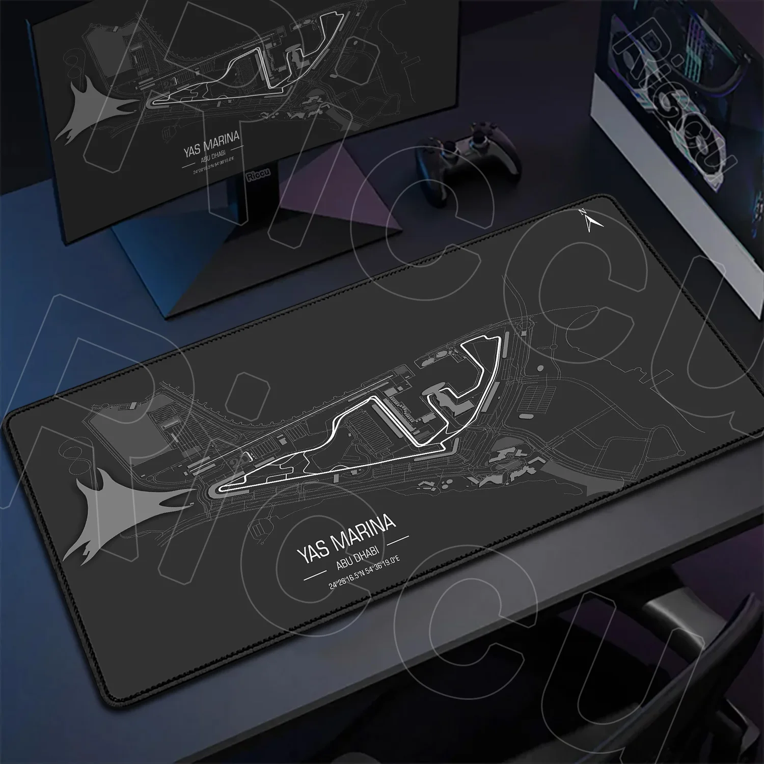 Formula 1 Racing Circuit Big Mousepad Gamer Keyboard Office Computer Accessories Non-slip Rubber Base Mouse Pad Washable Deskmat