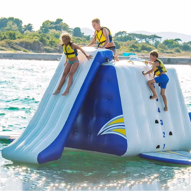 Giant Inflatable Water Slide for Lake Sea Outdoor Pool Park Climber PVC Floating Playground Equipment for Kids Adults Summer