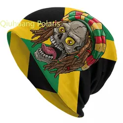 Fashion Jamaica Rasta Skull Skullies Beanies Caps For Men Women Unisex Trend Winter Warm Knit Hat Adult Jamaican Bonnet Hats