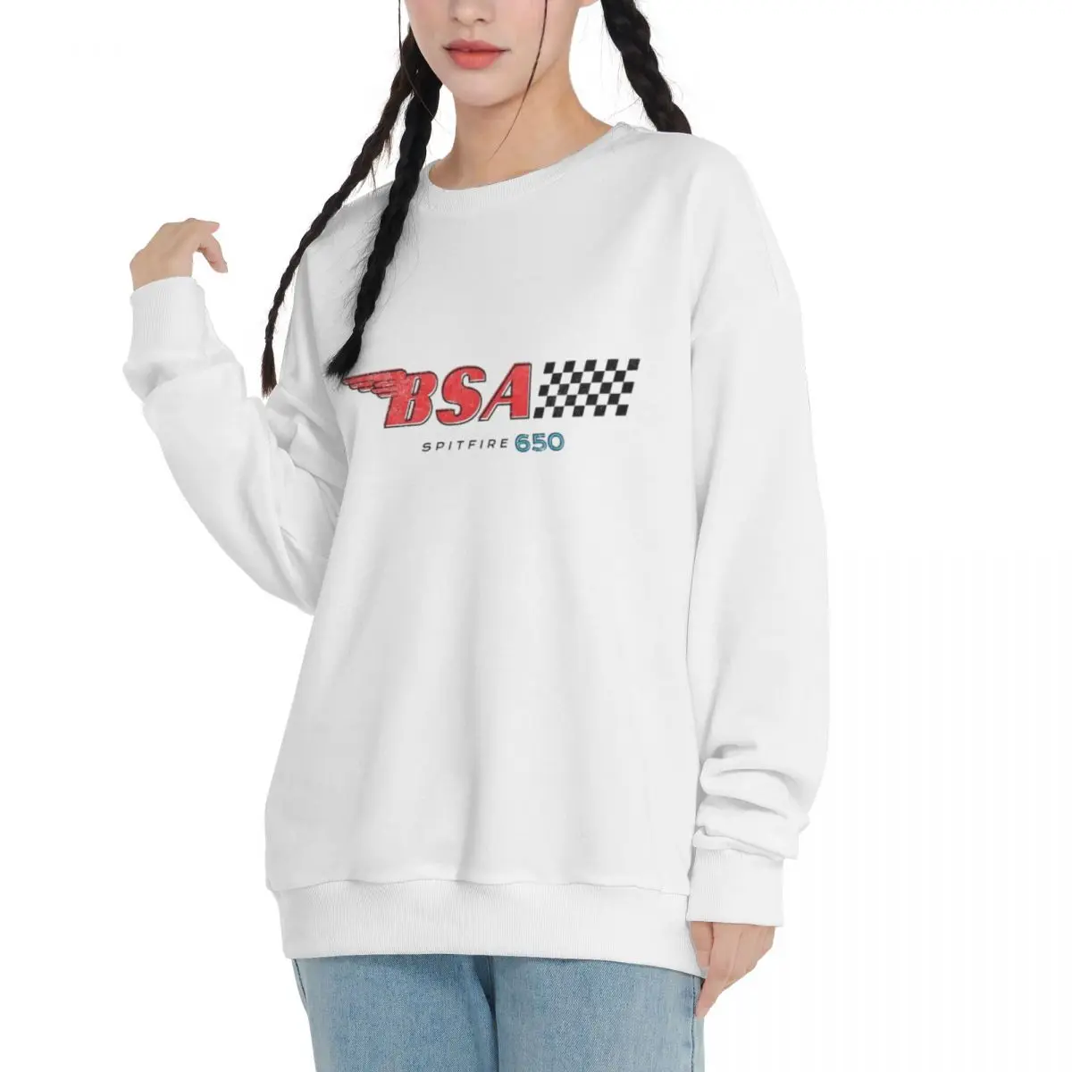 Classic BSA Motorcycles - Spitfire Race Flag Hoodie Mens Fashion Warm Sweatshirt Hip Hop Hoodie Casual Spring Autumn New Hoody