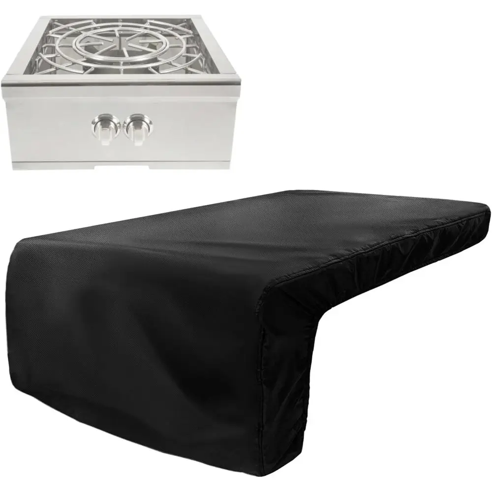 

Крышка или встроенная горелка Coyote, сверхмощная водонепроницаемая крышка горелки для гриля на открытом воздухе 600D с плюшевой подкладкой, 24,5 дюйма Д x 24 дюйма Ш x 1