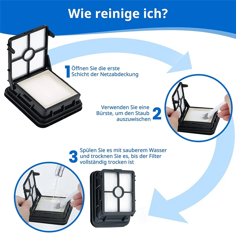 Filter Accessories Compatible for Bissell Crosswave 17132,2225N, 2582N,Series, 1866 Vacuum Filter for Bissell Crosswave