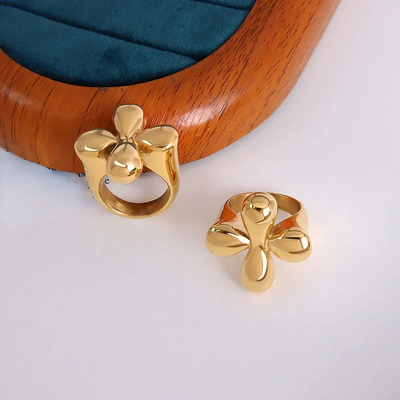 Modern Jewelry Vintage Temperament Metal Rings For Women Party Gifts Simply Design Accessories Hot Selling Dropshipping