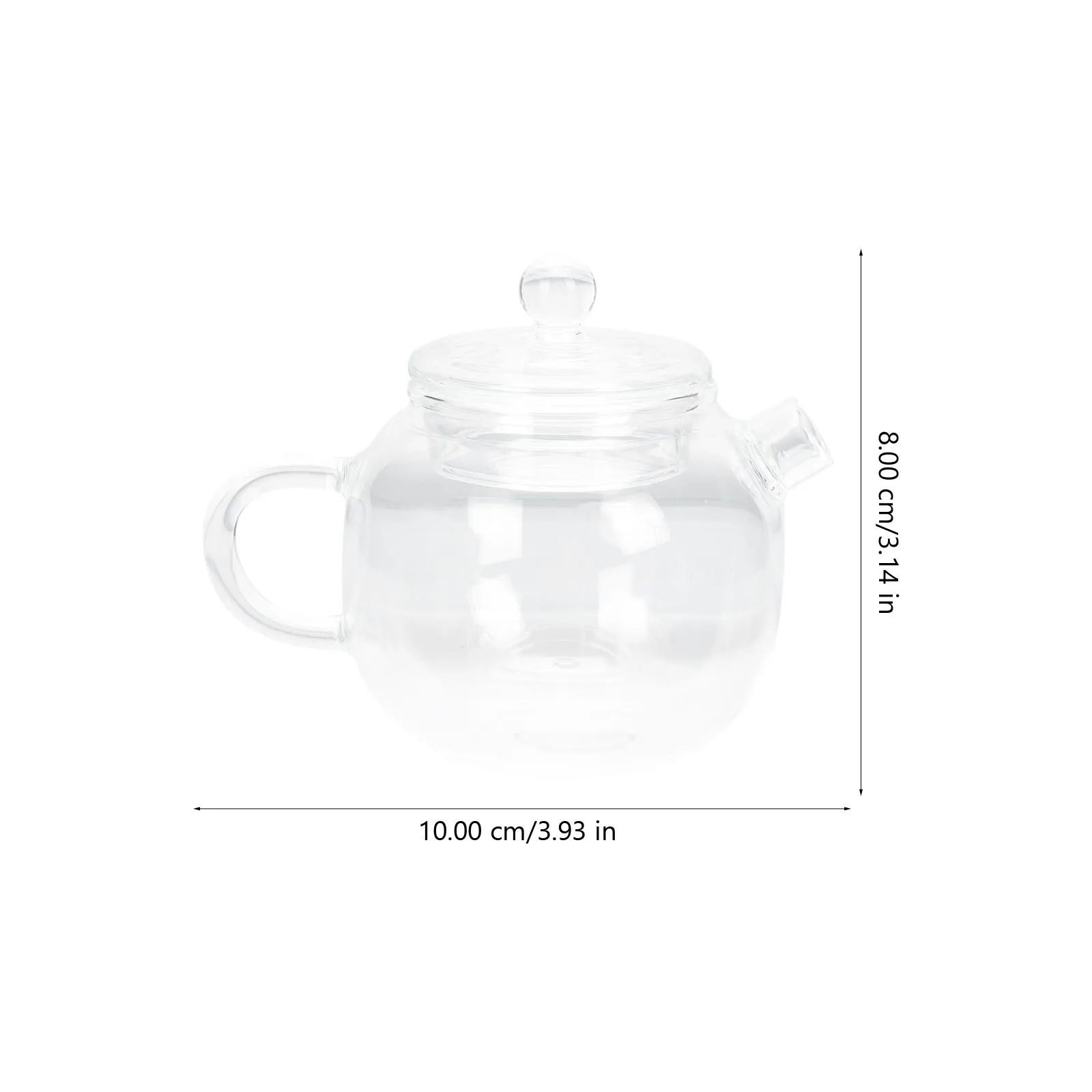 

1Pcs Household Glass Teapot Japanese Style Mini Heat Resistant Transparent Tea Pot Practical Decorative for Office Leisure