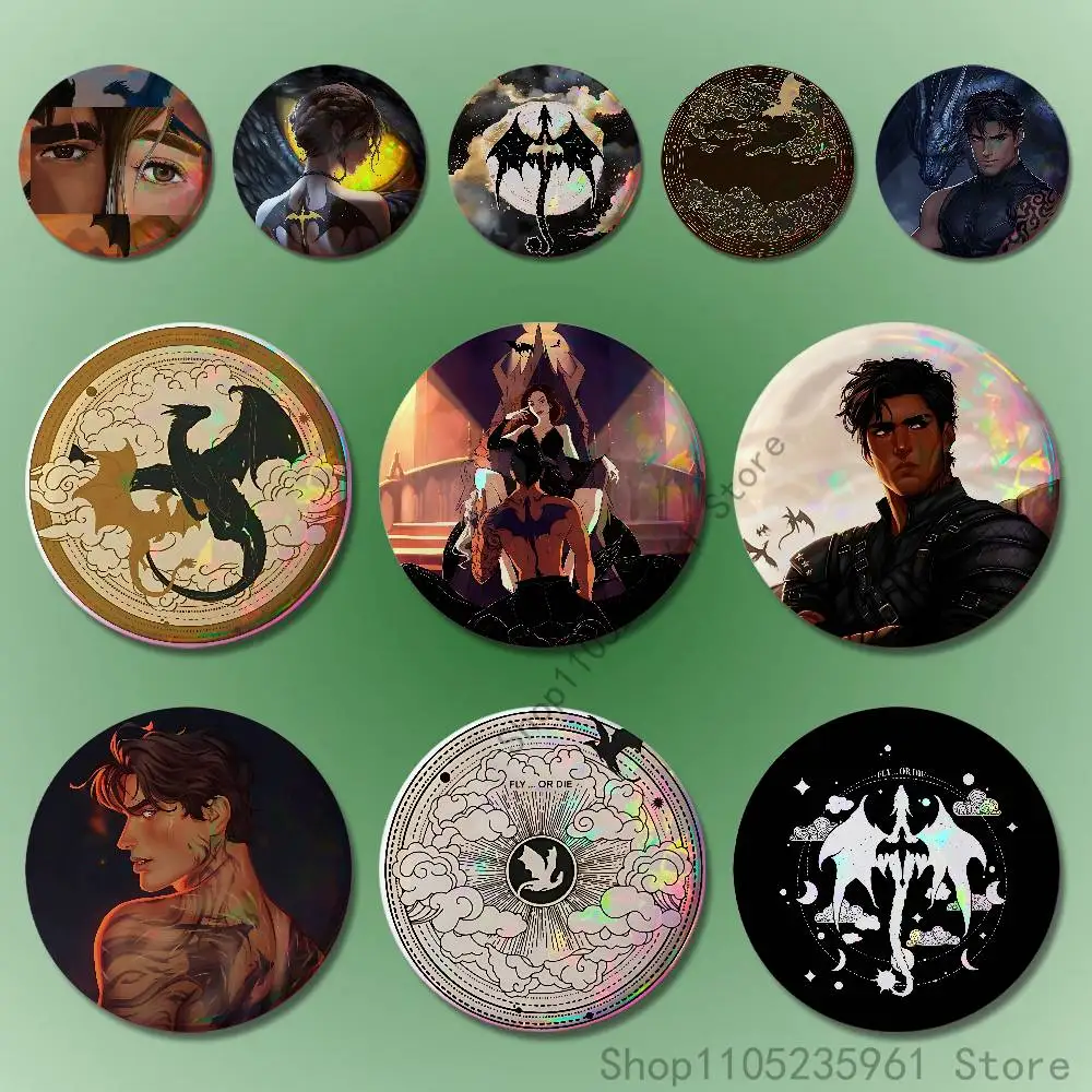 

F-Fourth W-Wing Pin Tinplate Round Brooch Cosplay Nijigen Otaku Culture Badges 58mm 44mm 32mm 75mm 25mm